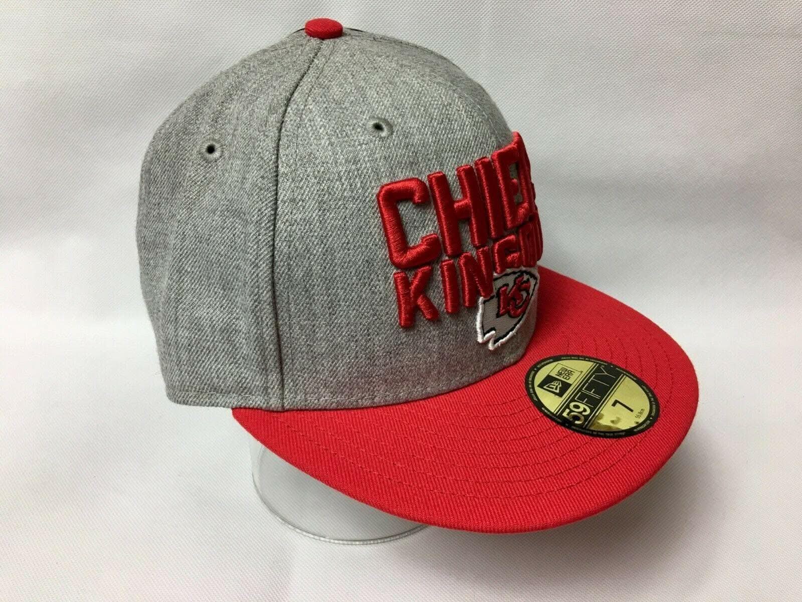 NFL Kansas City Chiefs New Era 59FIFTY "Chiefs Kingdom" Fitted Hat/Cap 7 NWT