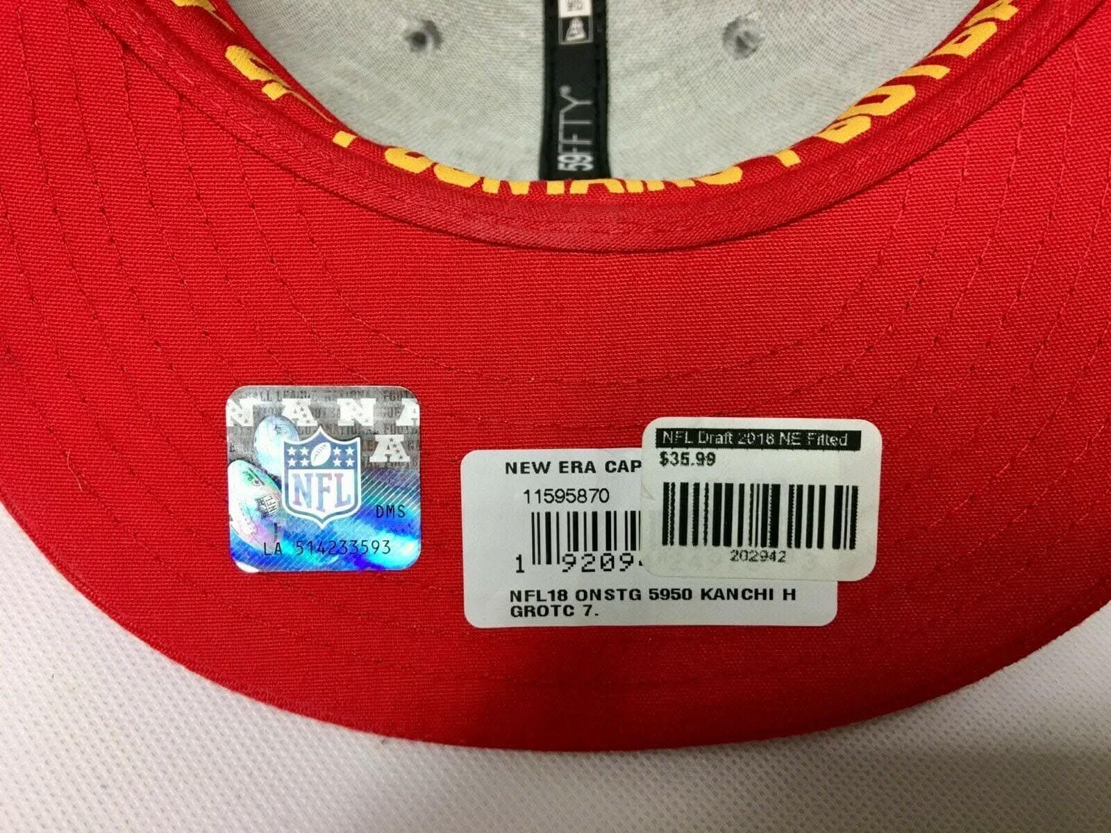 NFL Kansas City Chiefs New Era 59FIFTY "Chiefs Kingdom" Fitted Hat/Cap 7 NWT