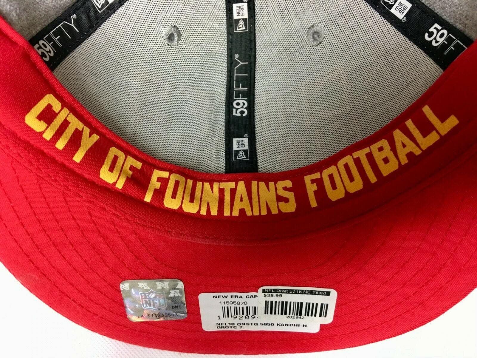 NFL Kansas City Chiefs New Era 59FIFTY "Chiefs Kingdom" Fitted Hat/Cap 7 NWT