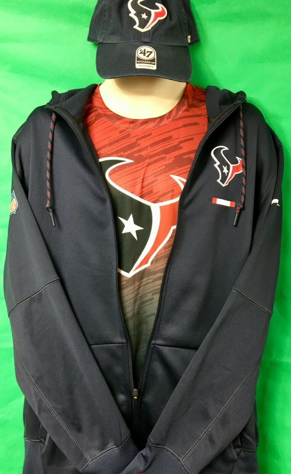 NFL Houston Texans Full Zip Jacket Men's Large NWT