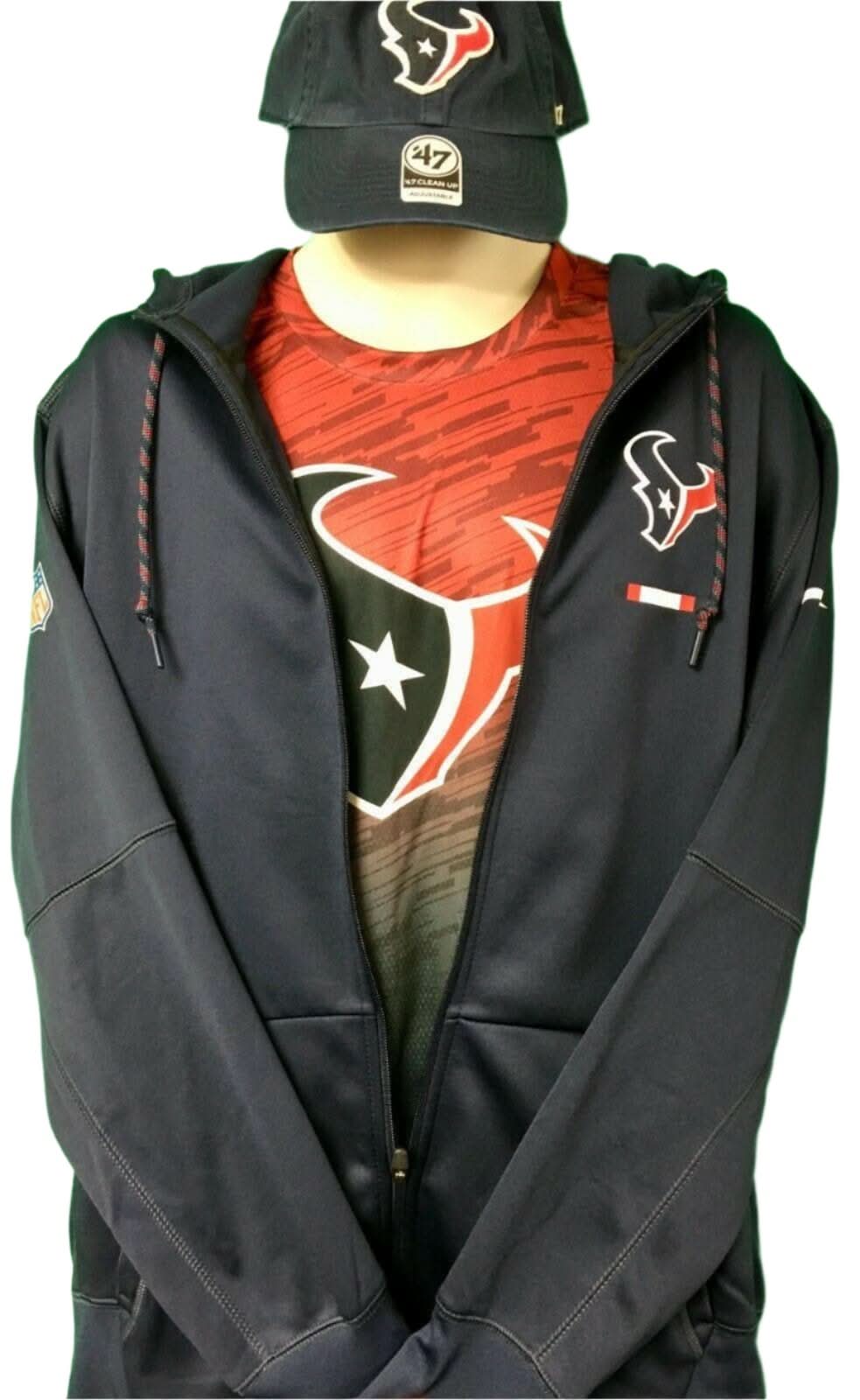 NFL Houston Texans Full Zip Jacket Men's Large NWT