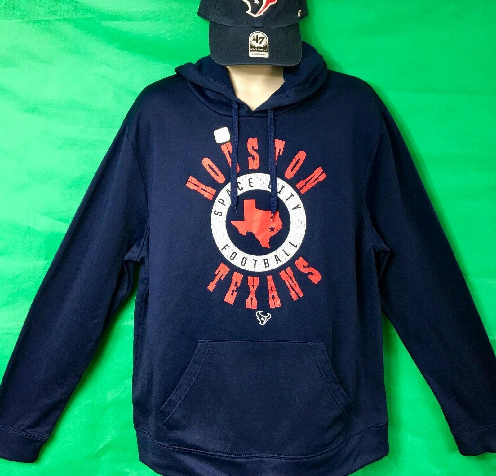 NFL Houston Texans Blue Pullover Hoodie Men's Large NWT