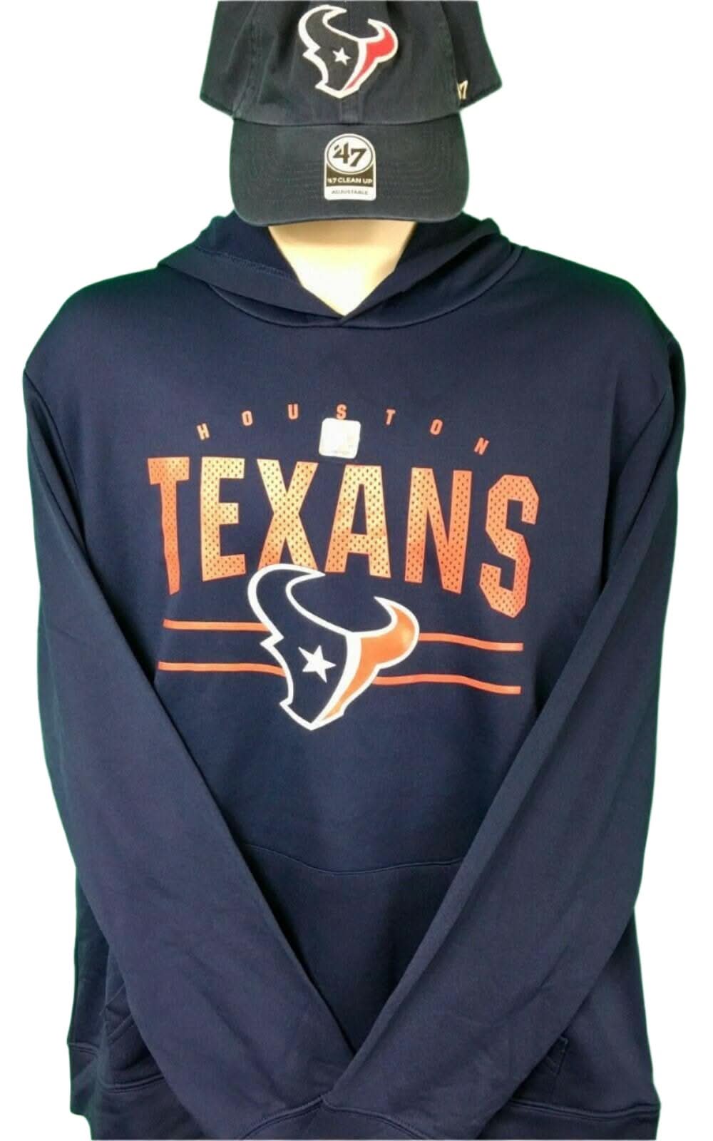 NFL Houston Texans Blue Pullover Hoodie Men's Medium NWT