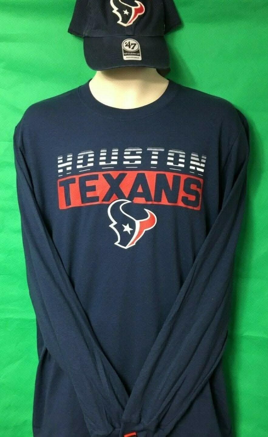 NFL Houston Texans Pro Line Fanatics Blue L/S T-Shirt Men's Medium NWT