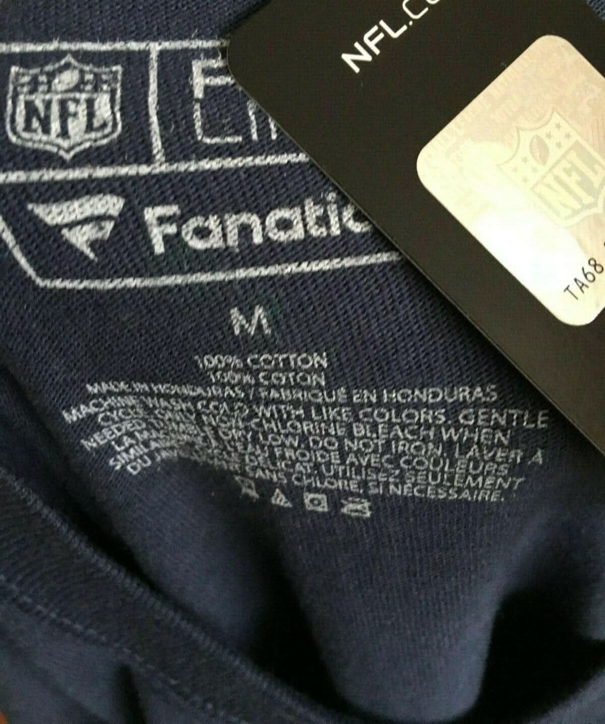 NFL Houston Texans Pro Line Fanatics Blue L/S T-Shirt Men's Medium NWT