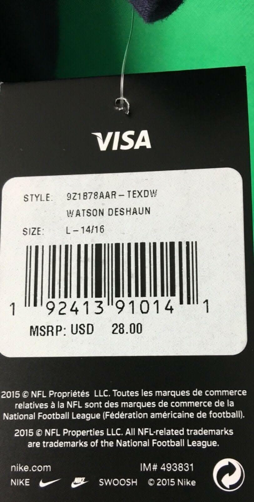 NFL Houston Texans DeShaun Watson #4 T-Shirt Youth X-Large 18-20 NWT