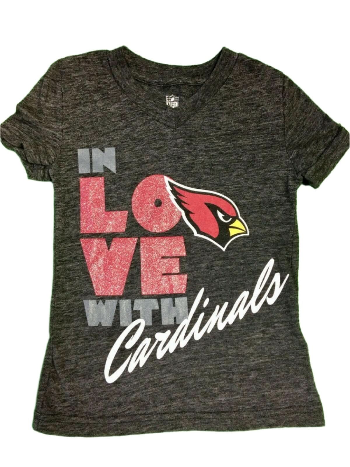NFL Arizona Cardinals Glittery Girls' T-Shirt Youth X-Small 4