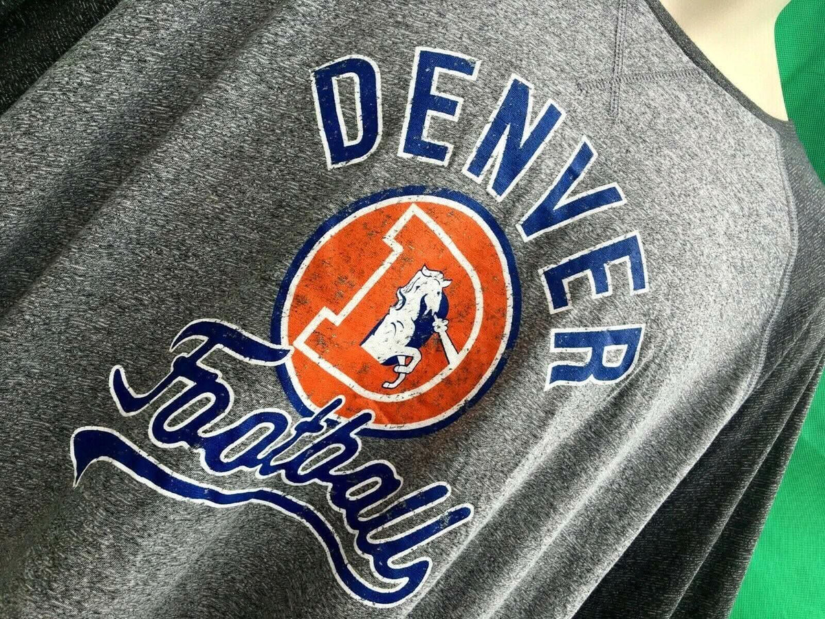 NFL Denver Broncos Majestic Historic Static Marled Raglan L/S T-Shirt NWT Men's 3X-Large