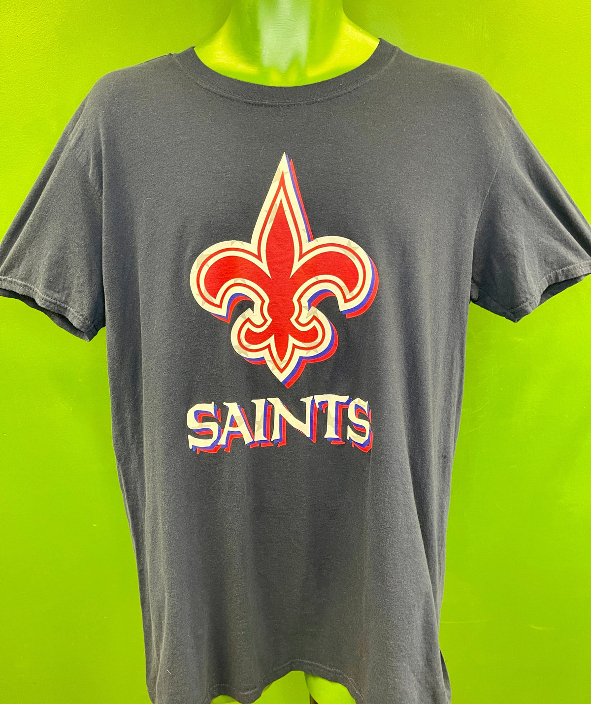 NFL New Orleans Saints Fanatics Red & Blue T-Shirt Men's Large