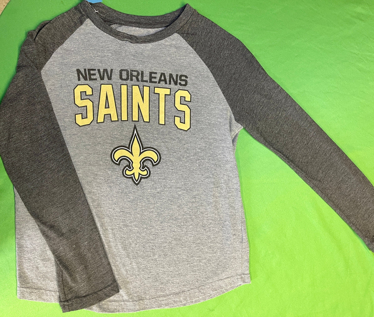 NFL New Orleans Saints L/S Raglan Sleeve T-Shirt Youth Small 8