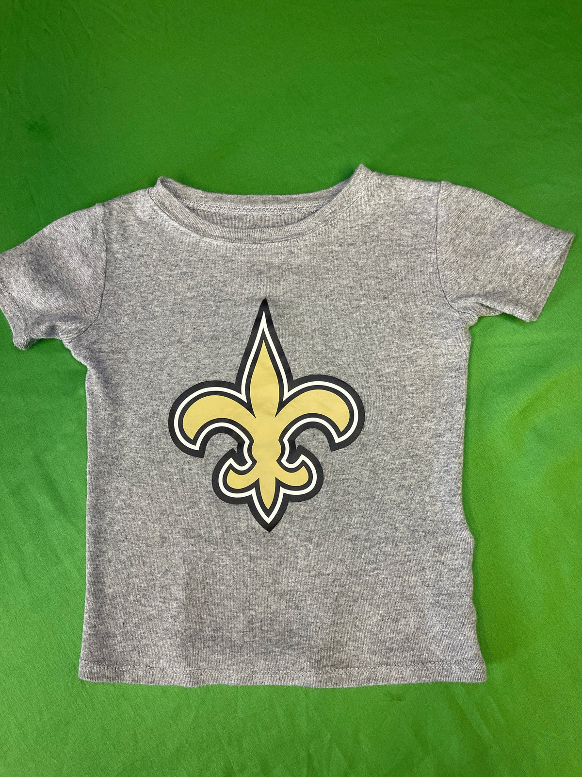 NFL New Orleans Saints Heathered Grey 100% Cotton T-Shirt Toddler 4T
