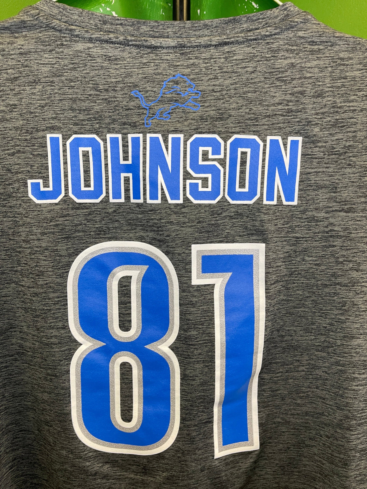 NFL Detroit Lions Calvin Johnson #81 Majestic Cool Base T-Shirt Men's 2X-Large