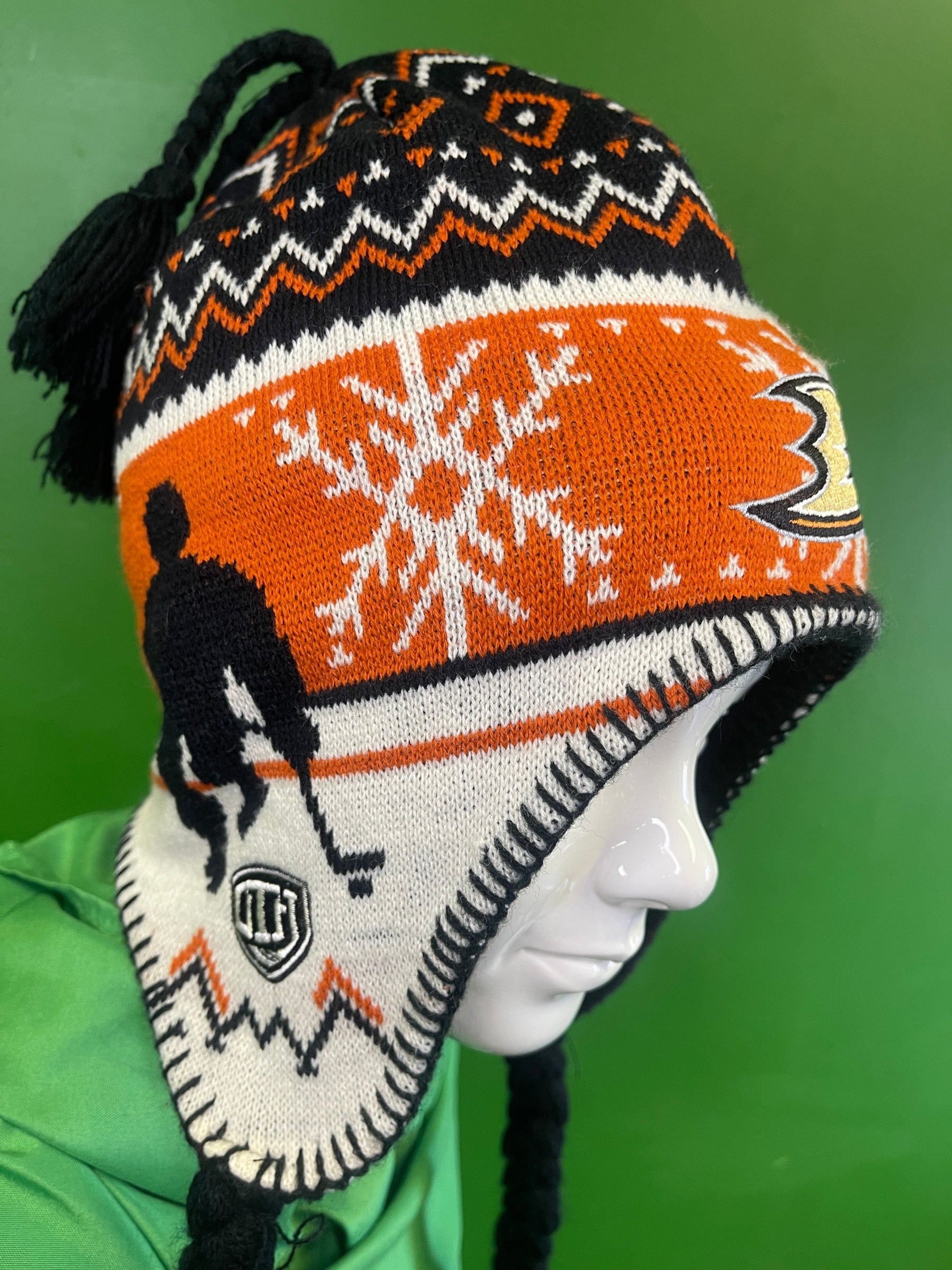 NHL Anaheim Ducks Nordic Style Tassel Top Woolly Hat OSFA