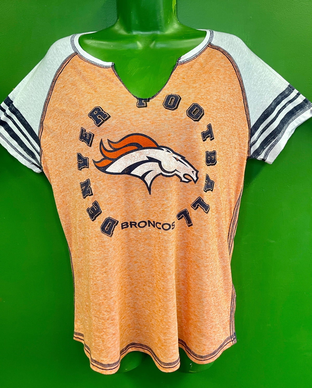 NFL Denver Broncos Majestic Orange & White T-Shirt Women's X-Large