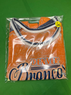 NFL Denver Broncos Distressed Orange T-Shirt Women's Medium