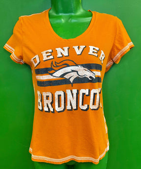 NFL Denver Broncos Orange Sparkle T-Shirt Women's Small