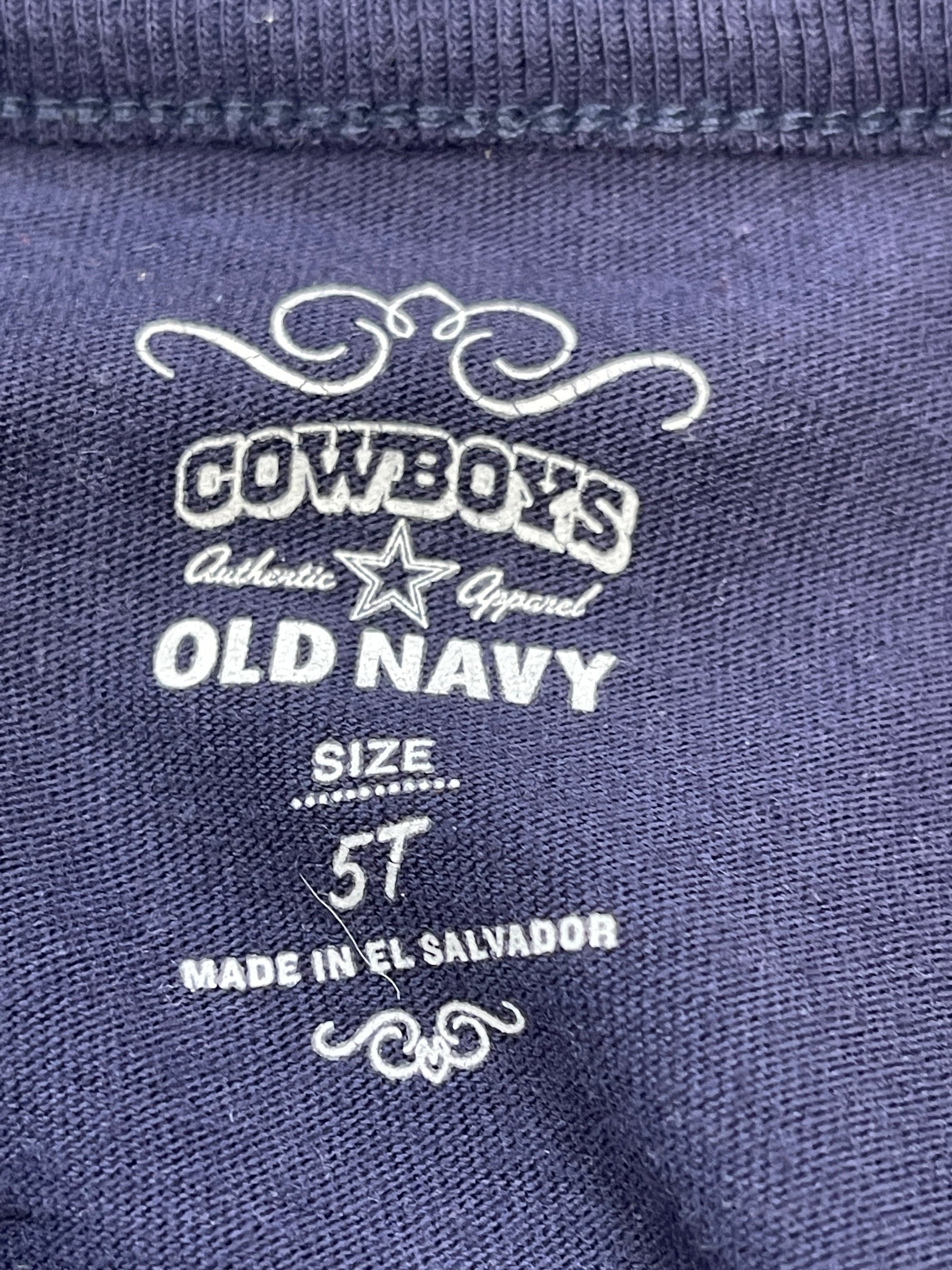 NFL Dallas Cowboys Old Navy Double-Layer L/S T-Shirt Youth X-Small 5T