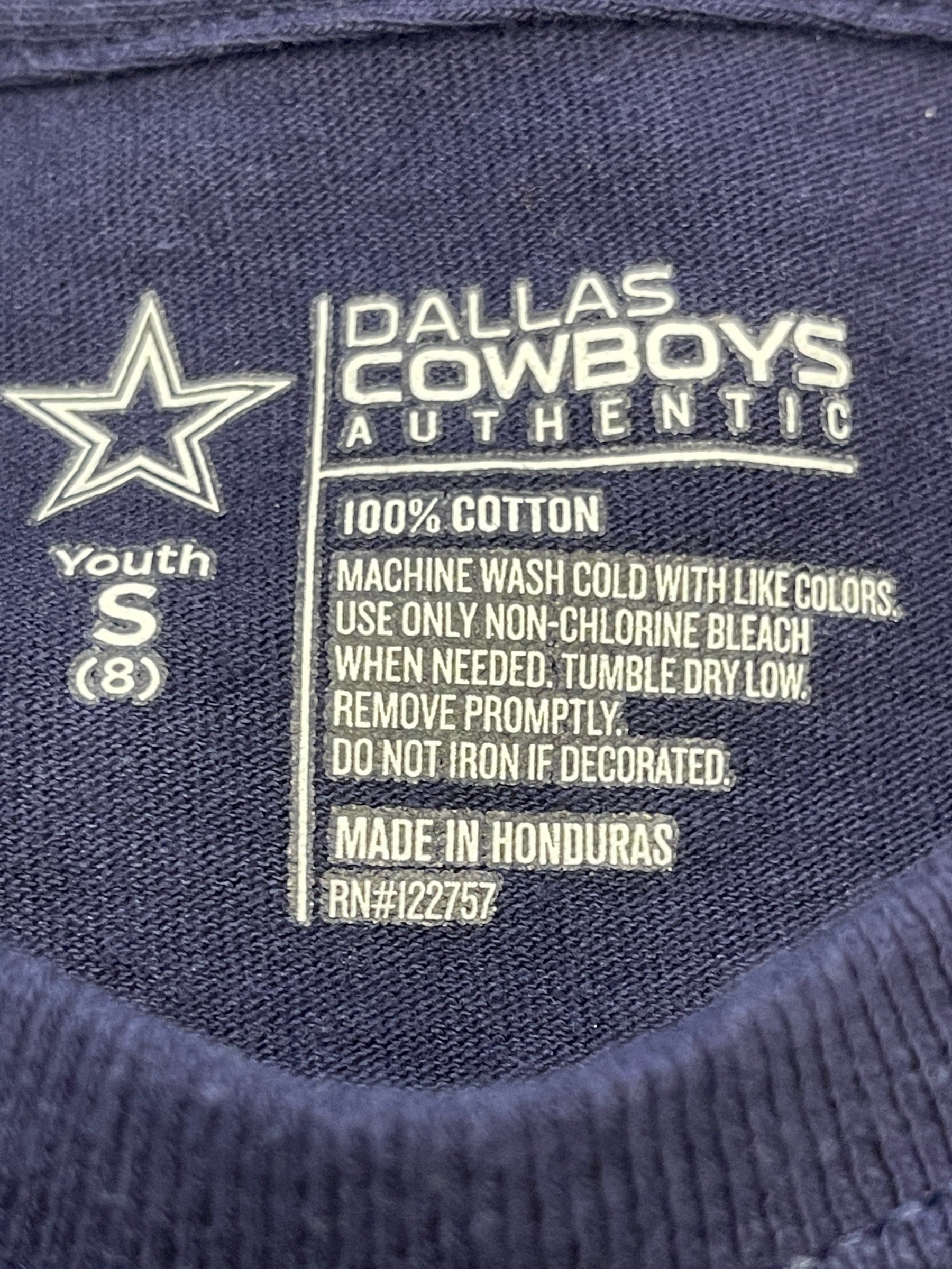 NFL Dallas Cowboys Witten #82 100% Cotton T-Shirt Youth Small 8