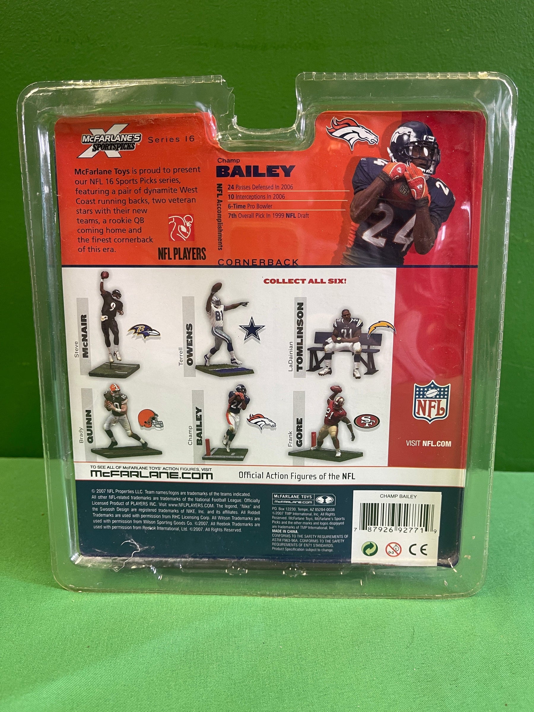 NFL Denver Broncos Champ Bailey #24 McFarlane Series 16 2007 Figure NWT