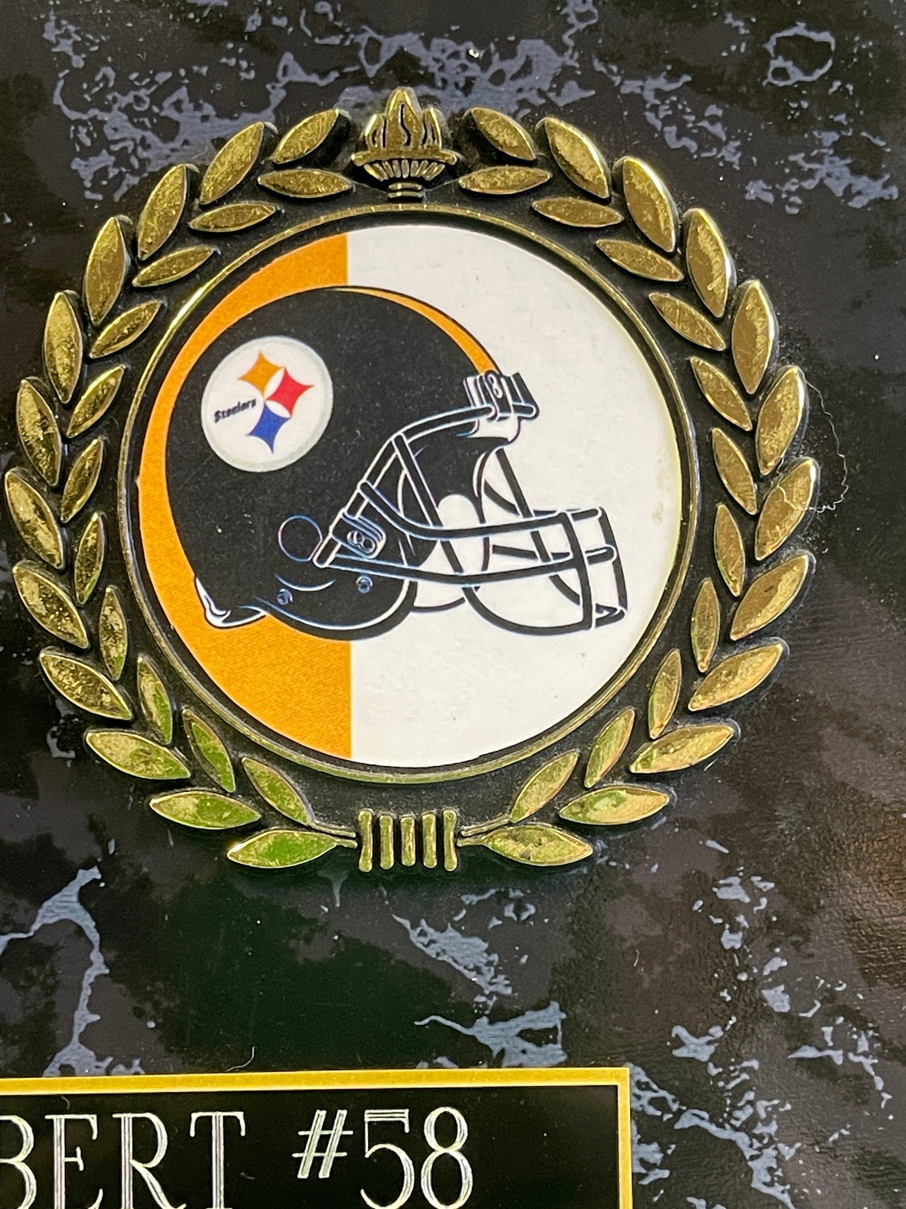 NFL Pittsburgh Steelers Jack Lambert #58 Commerative Plaque Fan Cave!