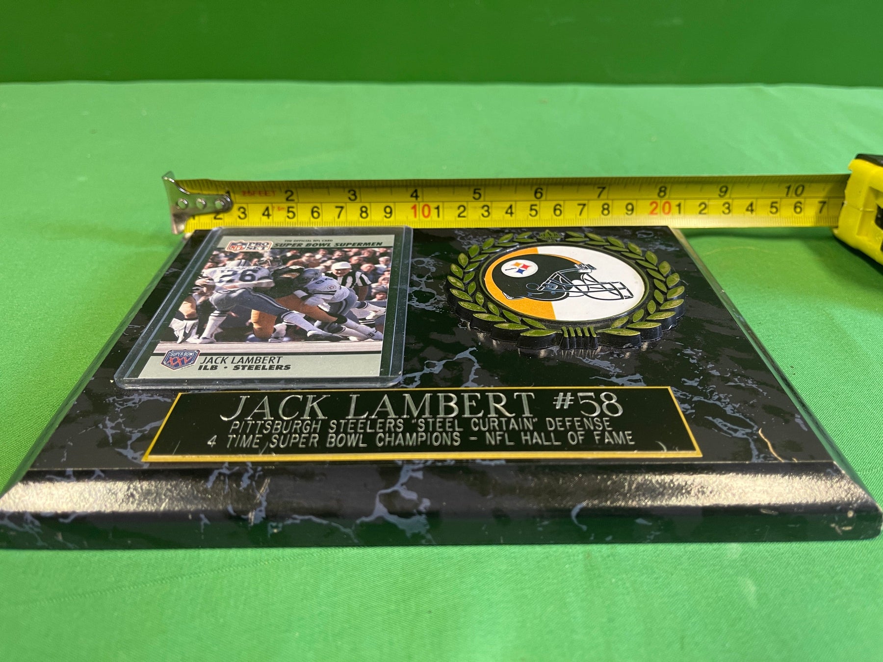 NFL Pittsburgh Steelers Jack Lambert #58 Commerative Plaque Fan Cave!