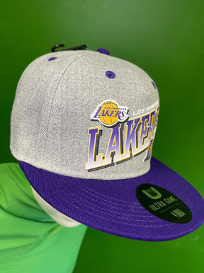 NBA Los Angeles Lakers Grey 2-Tone Snapback Hat/Cap Small/Medium NWT