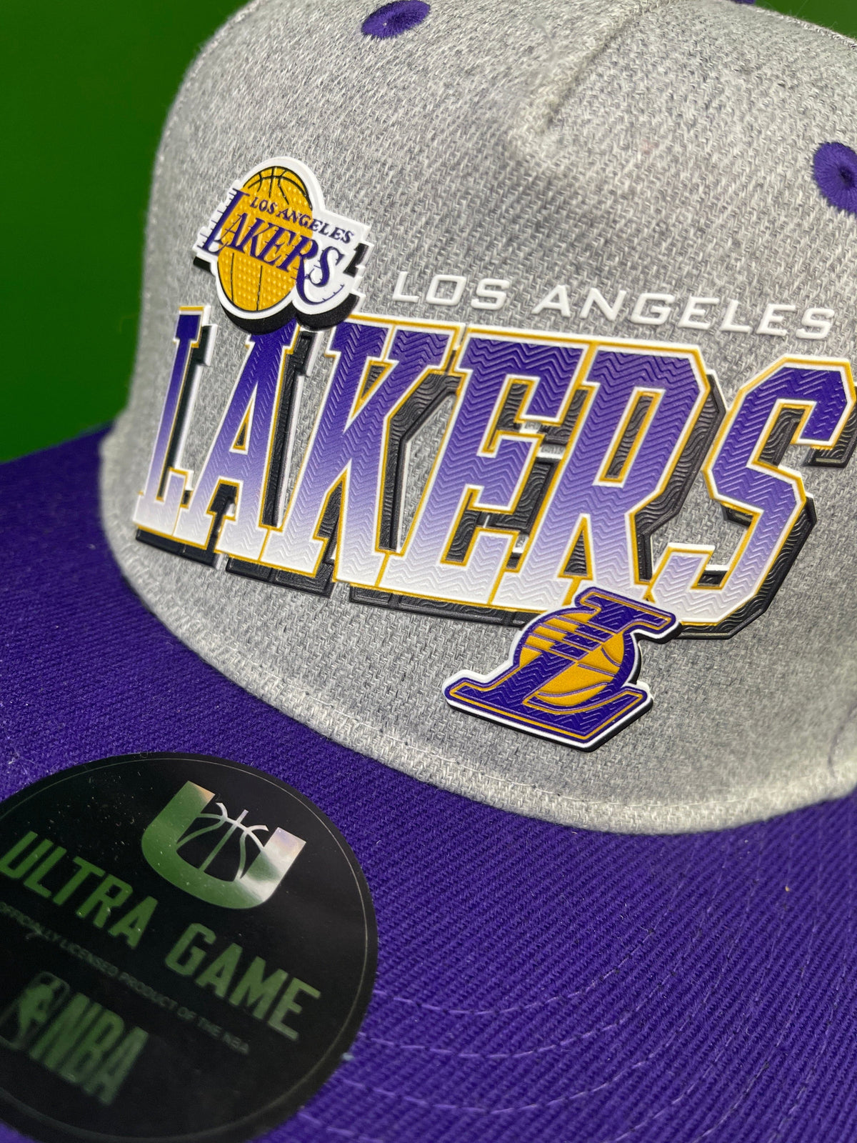 NBA Los Angeles Lakers Grey 2-Tone Snapback Hat/Cap Small/Medium NWT
