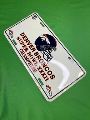 NFL Denver Broncos Decorative Metal License Number Plate Super Bowl XXXII Champions