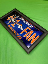 NFL Denver Broncos #1 Fan License Plate Clock Works Great!