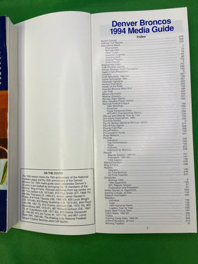 NFL Denver Broncos Vintage 1994 Media Guide Press Book Collectable
