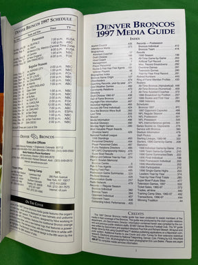 NFL Denver Broncos Vintage 1997 Media Guide Press Book Collectable