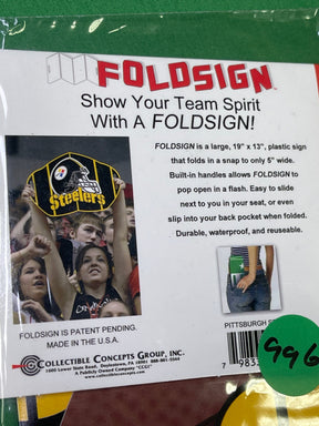 NFL Pittsburgh Steelers Fold Sign for Games Fan Cave NWT