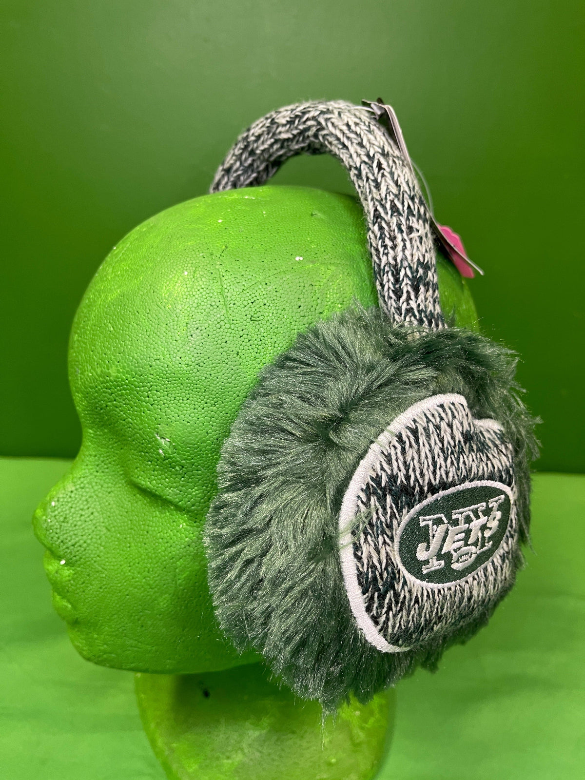 NFL New York Jets FOCO Fuzzy Furry Earmuffs Warm NWT