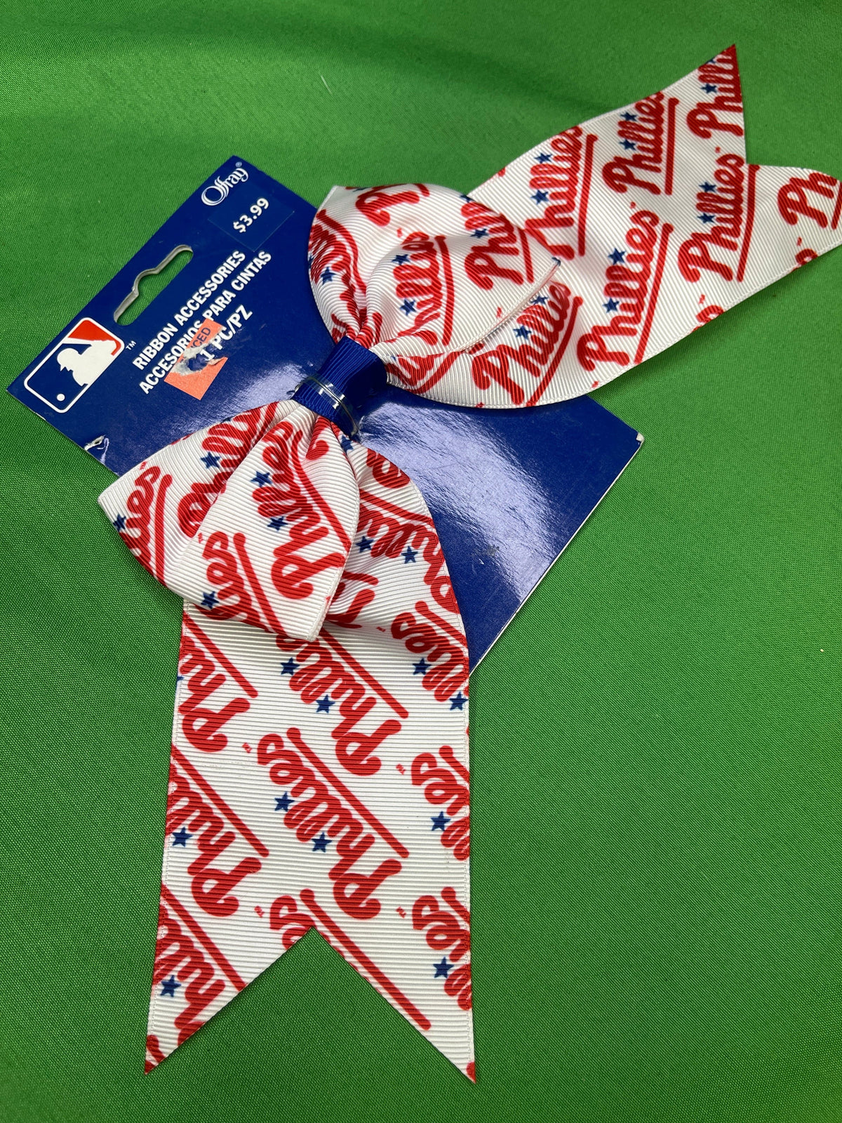 MLB Philadelphia Phillies Ribbon Bow Accessories Licensed NWT