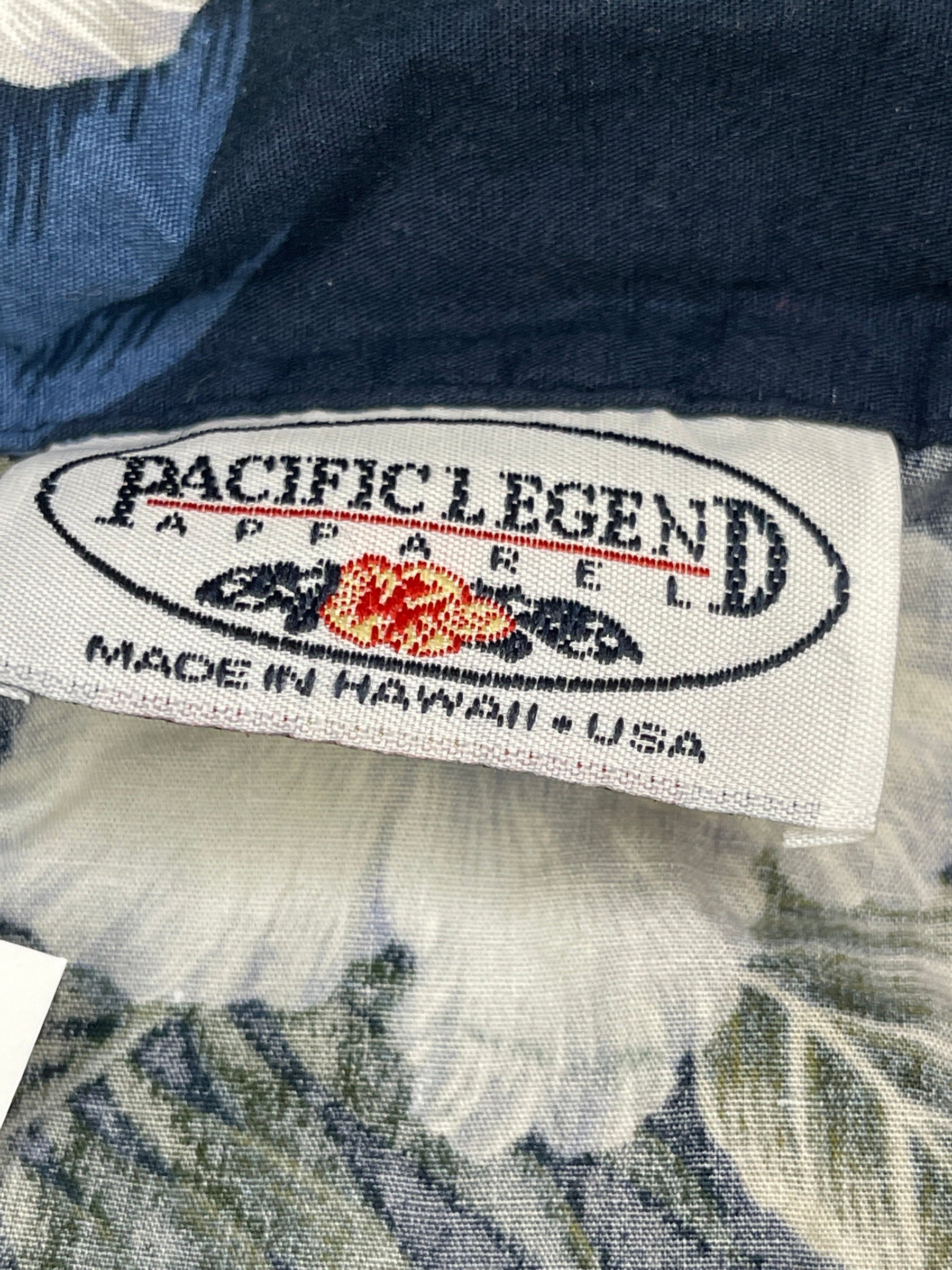 Made in Hawaii Blue/White/Green Floral Hawaiian Aloha Shirt Youth Small 6-8