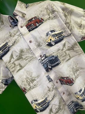 North River Clothing Classic American Trucks Printed Shirt Men's Large
