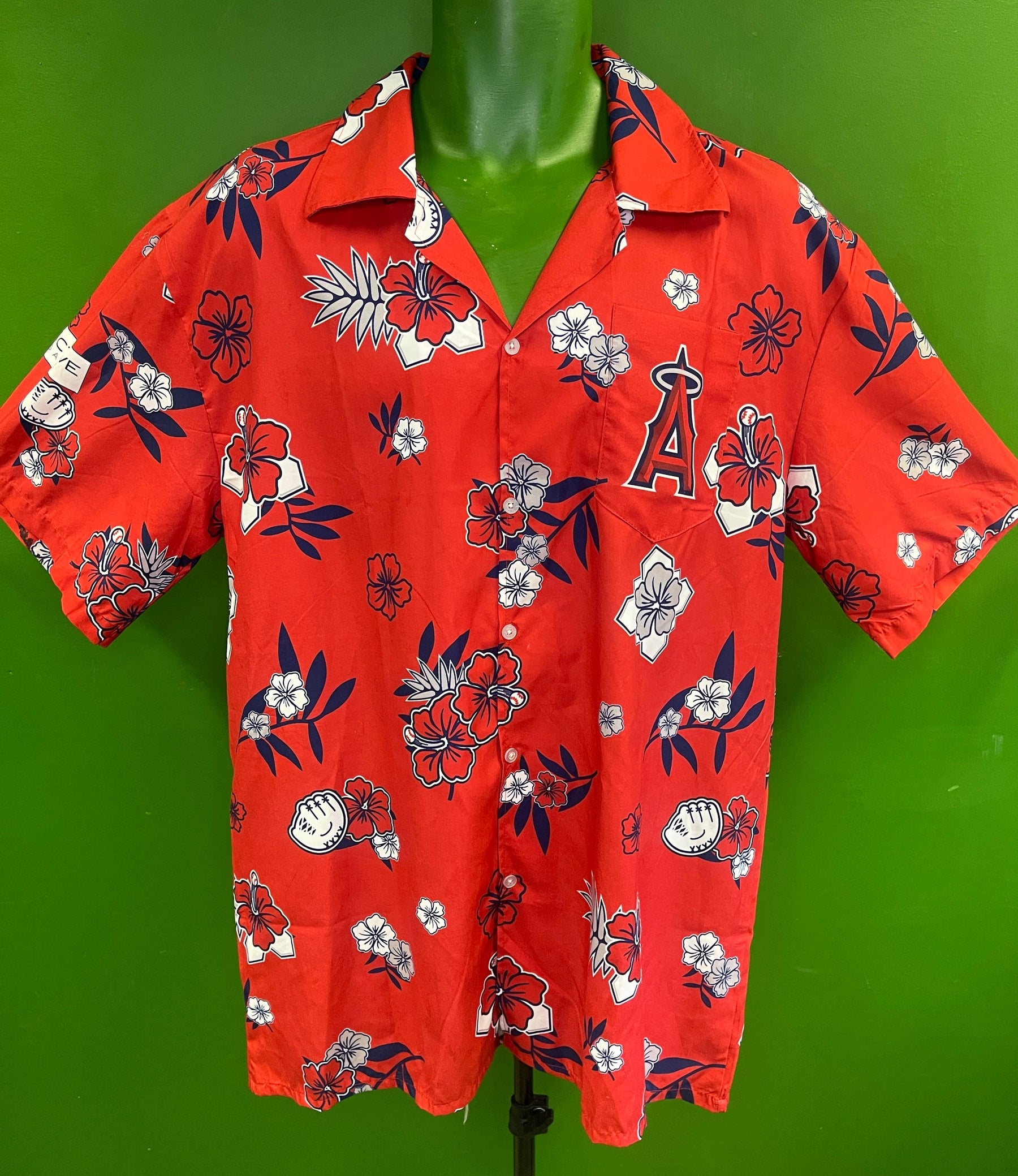 Los Angeles ANGELS Anaheim MLB Hawaiian Shirt One Size Fits Most