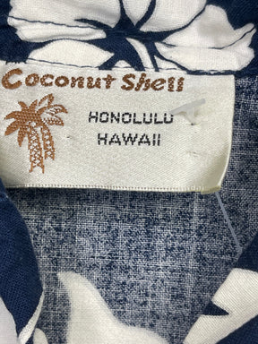 Made in Hawaii Navy Blue Hawaiian Aloha Shirt Infant 6 Months