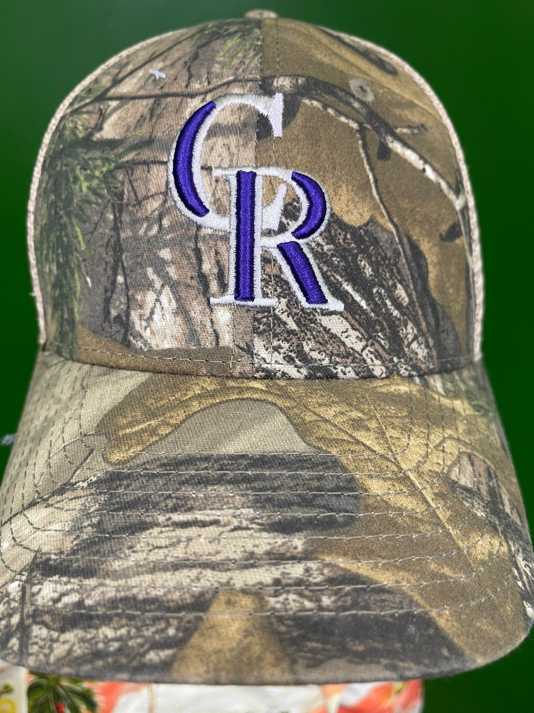 MLB Colorado Rockies Fan Favorite Realtree Camo Trucker Hat/Cap OSFA