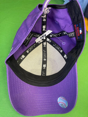 MLB Colorado Rockies New Era 9FORTY Purple Textured Hat/Cap Youth OSFA