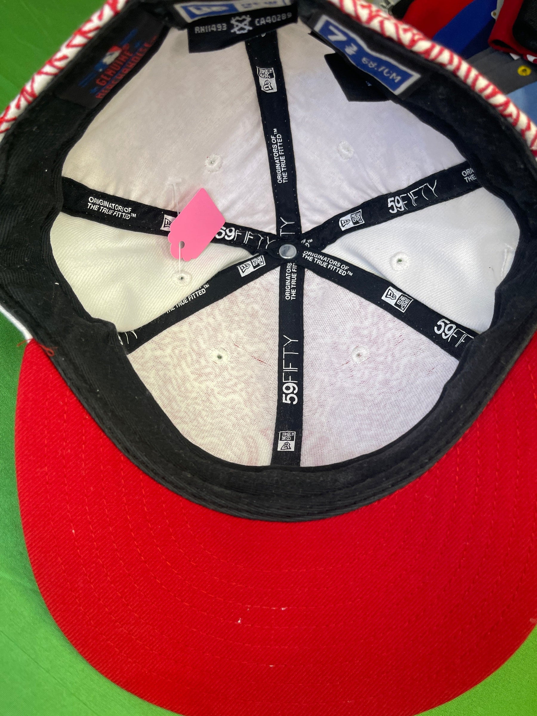 MLB New York Yankees New Era 59FIFTY Cap/Hat Red White Size 7-3/8