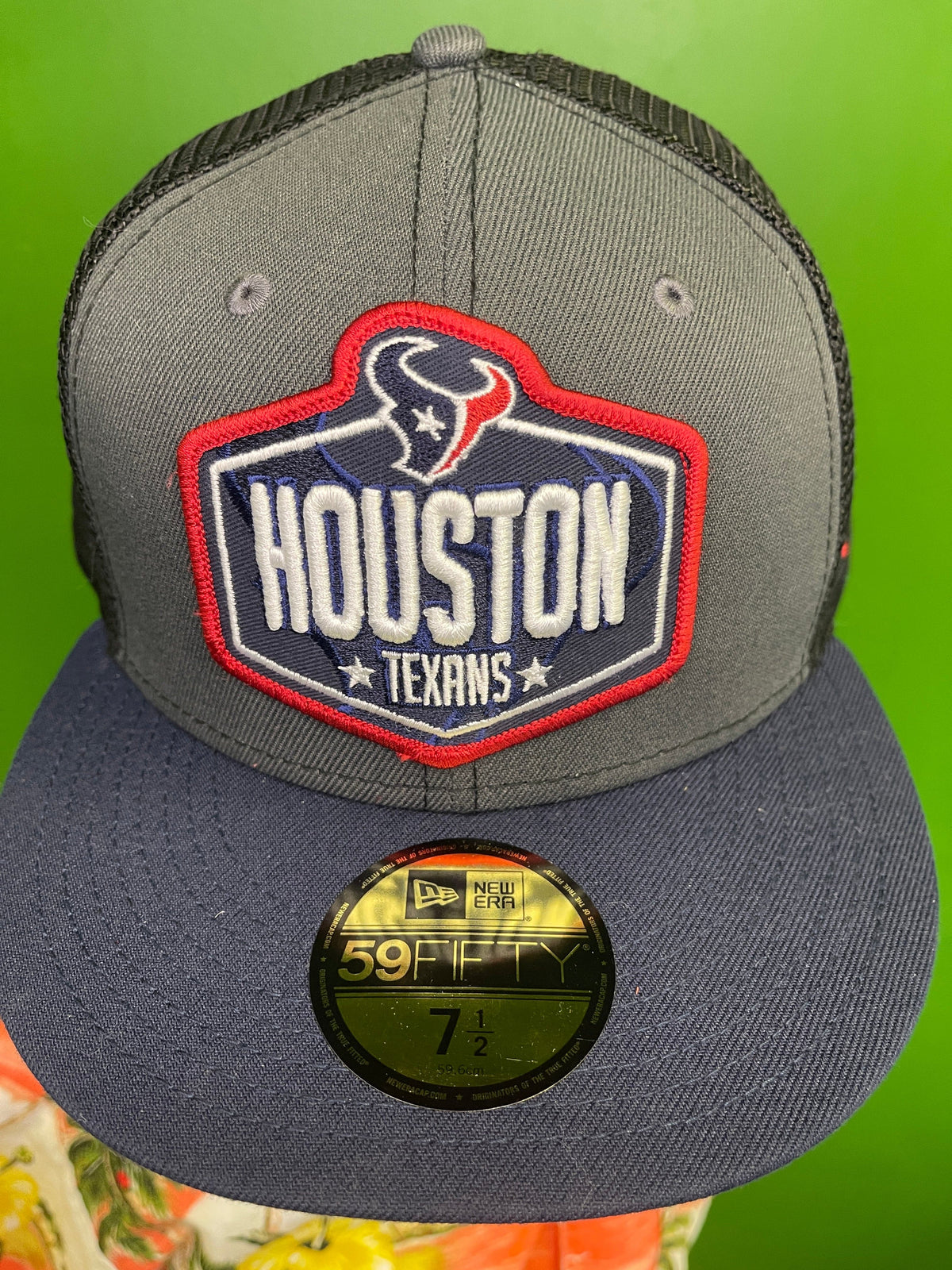 NFL Houston Texans New Era 59FIFTY Mesh Trucker Baseball Cap/Hat Size 7-1/2 NWT