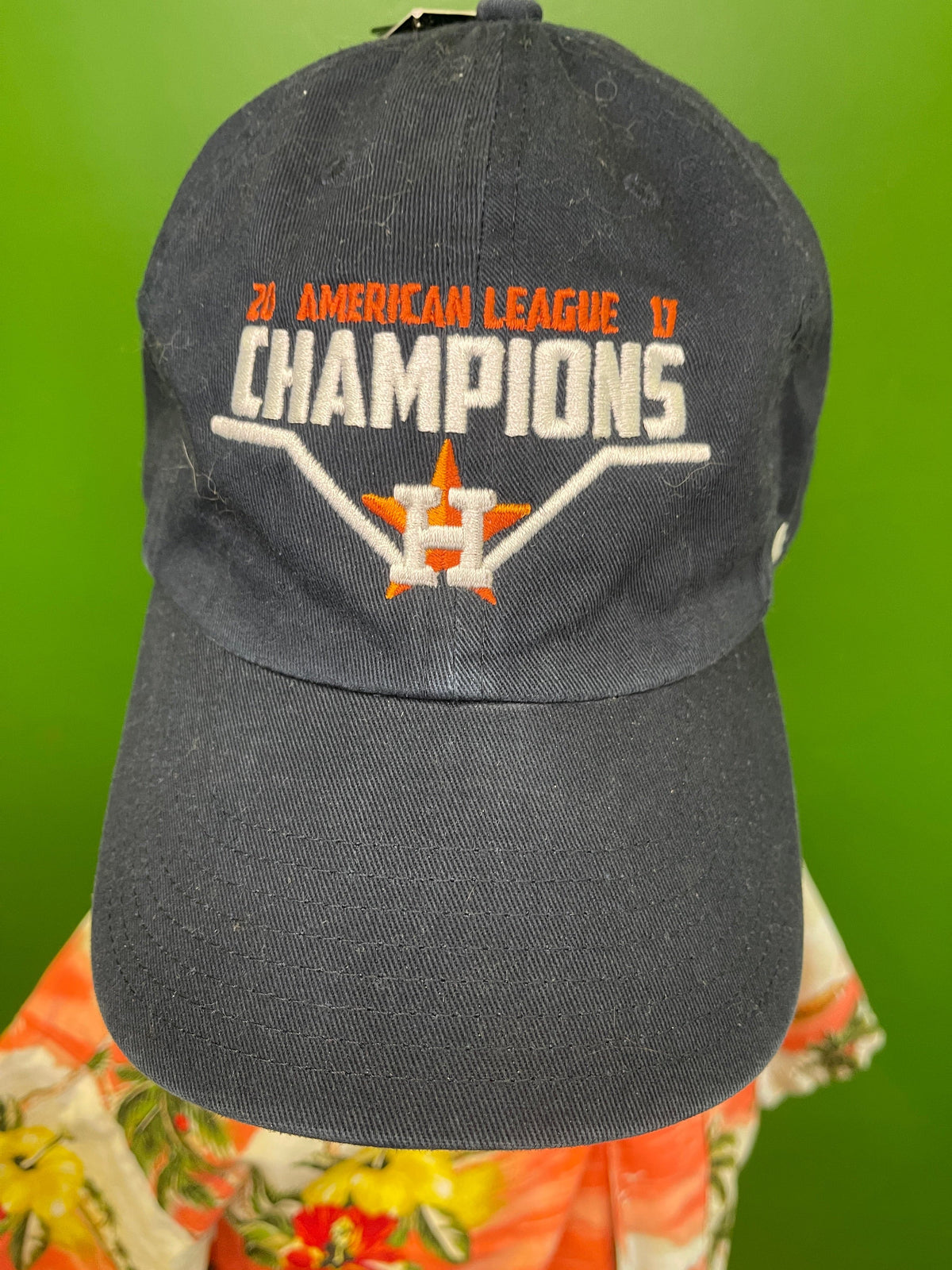 MLB Houston Astros 2017 American League Champions Cotton Hat/Cap OSFM NWT