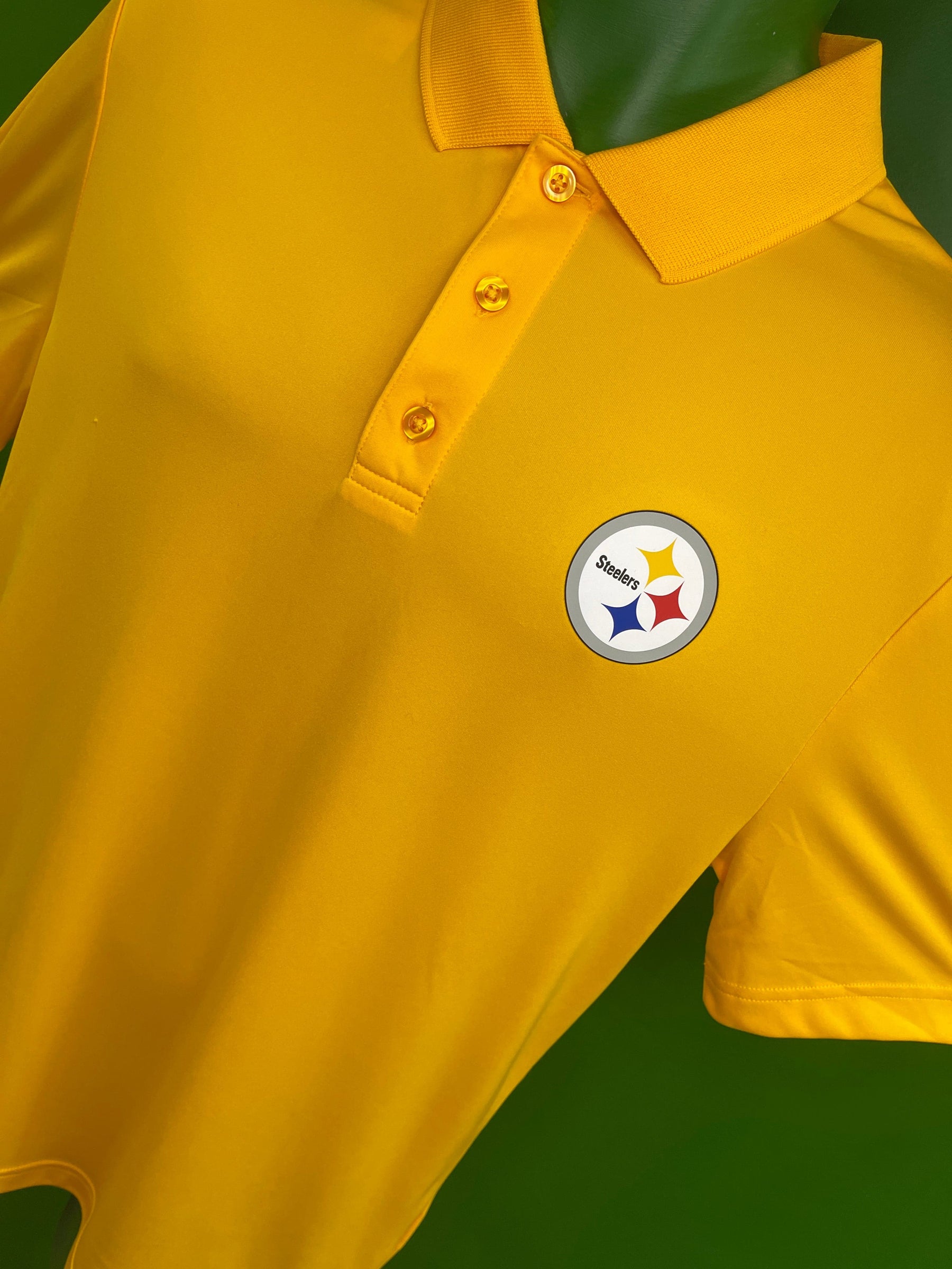 NFL Pittsburgh Steelers Fanatics Golf Polo Shirt Men's Medium