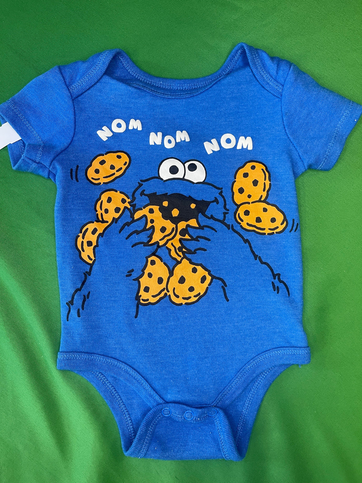 Sesame Street Cookie Monster Nom Nom Baby Bodysuit/Vest 3-6 months