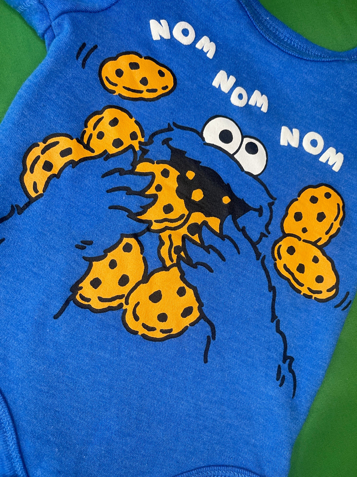 Sesame Street Cookie Monster Nom Nom Baby Bodysuit/Vest 3-6 months
