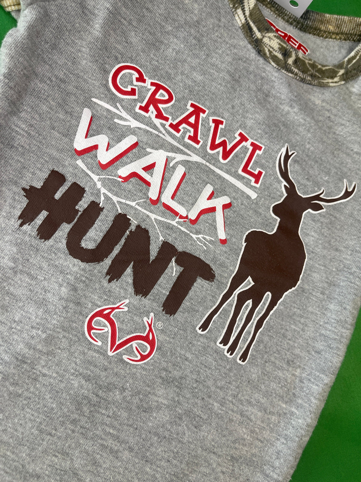 Realtree Camo 'Crawl Walk Hunt' Baby Bodysuit/Vest 3-6 Months