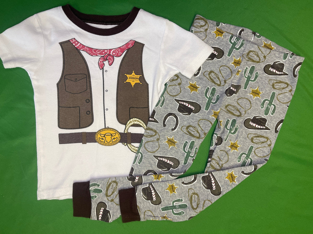 Cowboy/Western 2 piece Sheriff Pyjama Set Toddler 3T