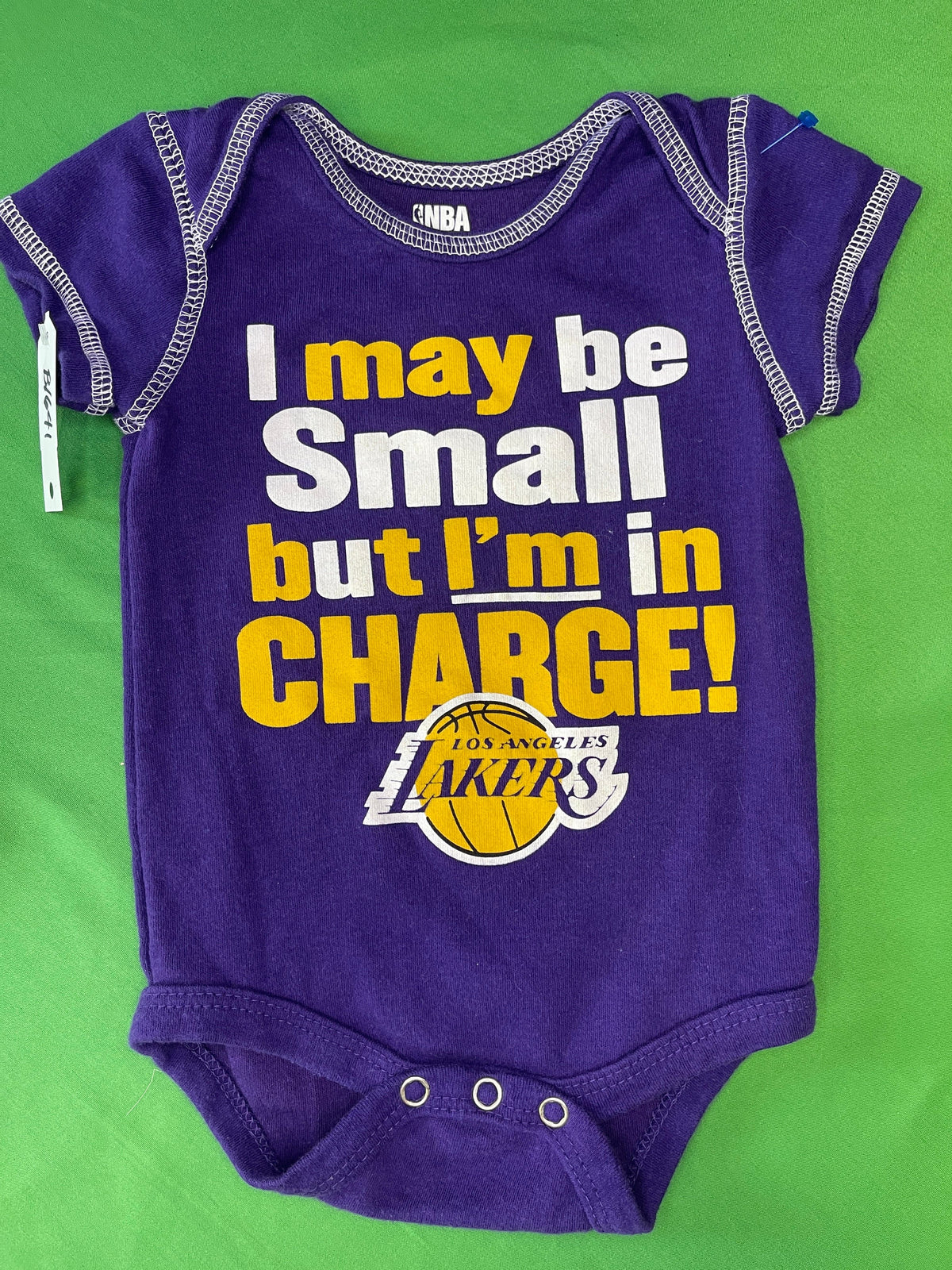 NBA Los Angeles Lakers "I May Be Small" Baby Bodysuit/Vest Newborn 0-3 Months