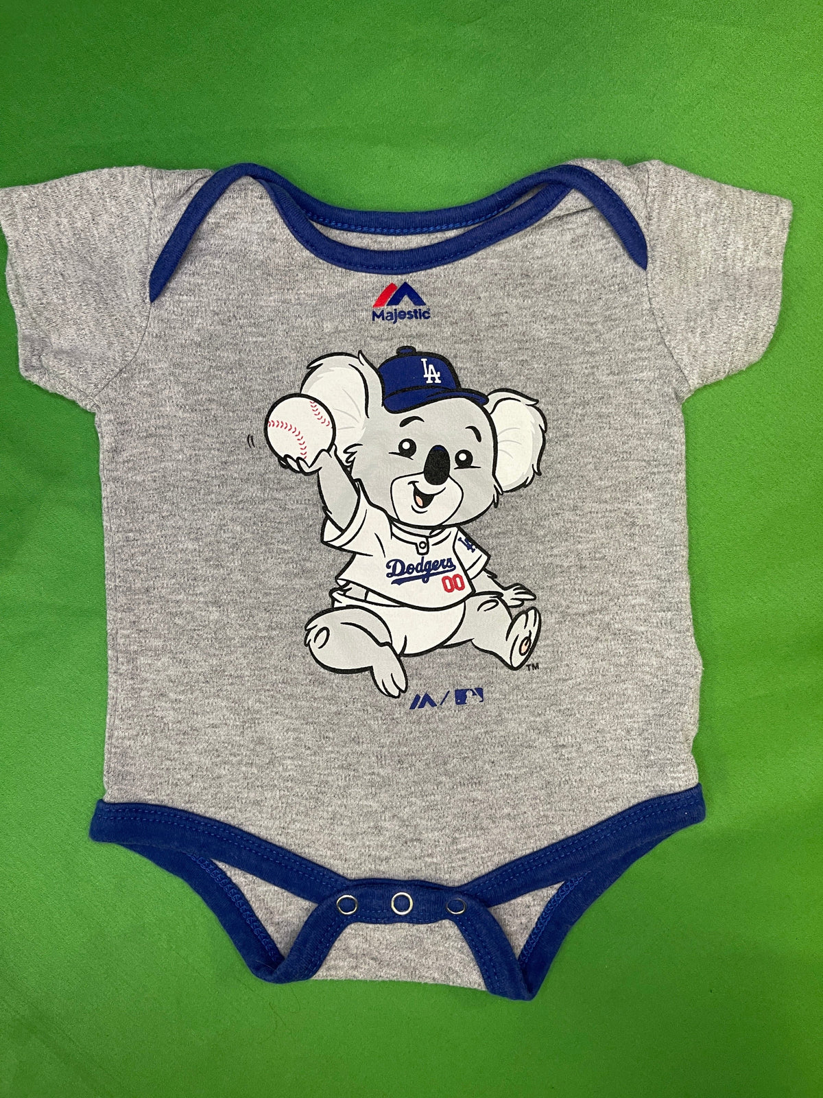 MLB Los Angeles Dodgers Grey Baby Bodysuit/Vest Newborn 0-3 Months